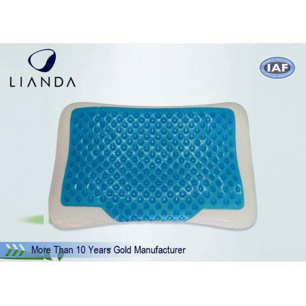 Bamboo Fiber Memory Foam Sleep Pillow With Cool Gel , Lux Living Gel Pillow