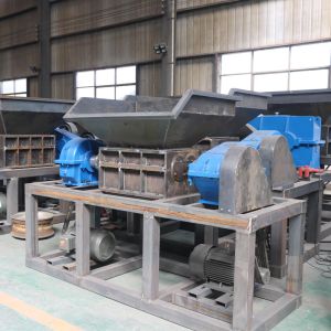 Waste Plastic Wood High Torque Double Shaft Double Power Shredder at CE