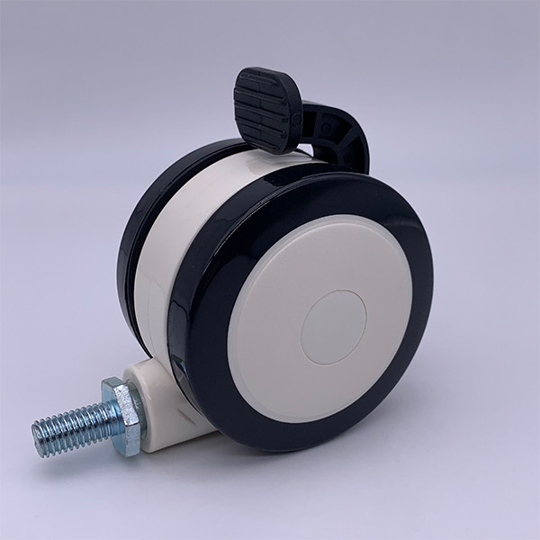 Buy Screwed Bolt Dual Polyurethane Wheel Caster with Locking 3 Inch at wholesale prices