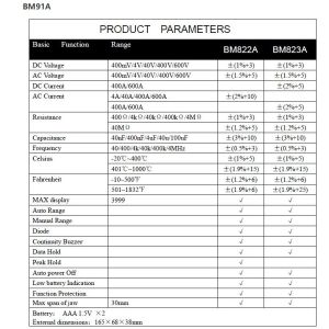 100kHz 3999 Counts Handheld Digital Multimeter