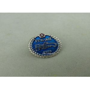 Zinc Alloy Transparent Soft Enamel Pin , Die Casting 3D Glitter Military Honor