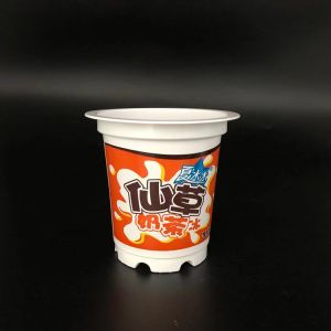 350ml Custom printed plastic ice cream yogurt cup