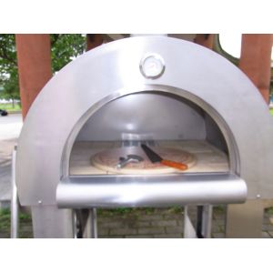 830mm 720mm Stainless Steel Fired Pizza Oven With Trolley