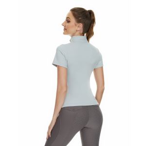 Blue Spandex Nylon Equestrian Base Layer Eco-Friendly Riding Clothing