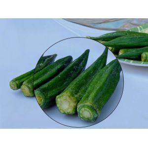 Low Salt Vacuum Fried Okra Semi Soft Crispy Roast Vegetables