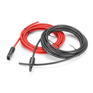Black And Red Solar Panel Extension Cable PV Extension Cable MC4 Connector