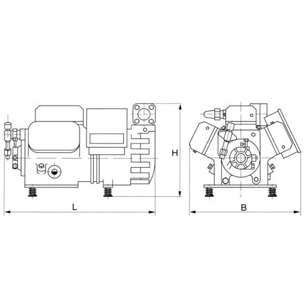 D6SF-200X Semi Hermetic Refrigeration Compressor R407 DWN Copeland For Big Cold Room