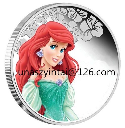 The gift of EASTER Cartoon Princess Belle Unique metal coin