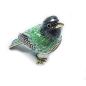 Animal Bird Trinket Box Animal Jewelry Box Blue Bird Metal trinket box