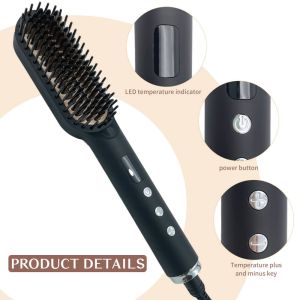 OEM Infrared 120 - 240V Dual Voltage Hair Straightener Brush For Women
