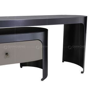 Popular style Marble Top Metal Frame TV Stand 83kg Polished Grey Color