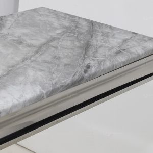 Dining Room Furniture SS Console Table 0.166m3 12mm Tempered Glass