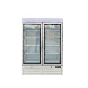 Plug In 880L Glass Door Merchandiser Refrigerator