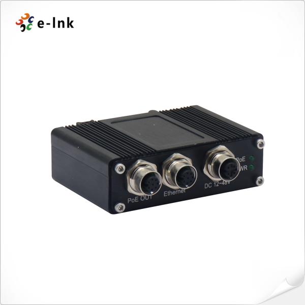 Industrial 10/100/1000M/2.5G/5G/10G 30W IEEE 802.3at PoE Injector with M12