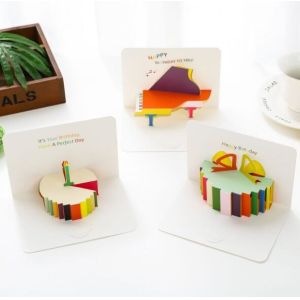 Happy Birthday Personalised Printed Cards 105x145mm White Cardboard 3D Pattern