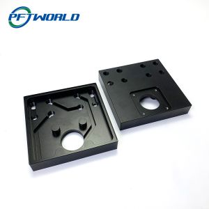 Sandblasting CNC Machined Aluminum Parts ODM Milling Black Hard Anodizing