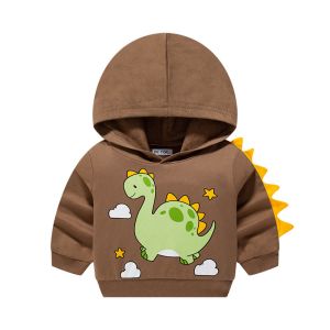1Y-7Y Children's Sports Shirts Cartoon Dinosaur Hoodie