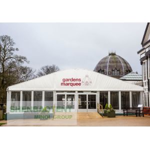 China 15 Meters Wide 35 Meters Long Curved Roof Outdoor Party Tent on sale