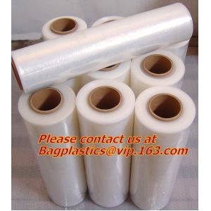 Transparent cheap PE Stretch Film with different specifications, Plastic PVC