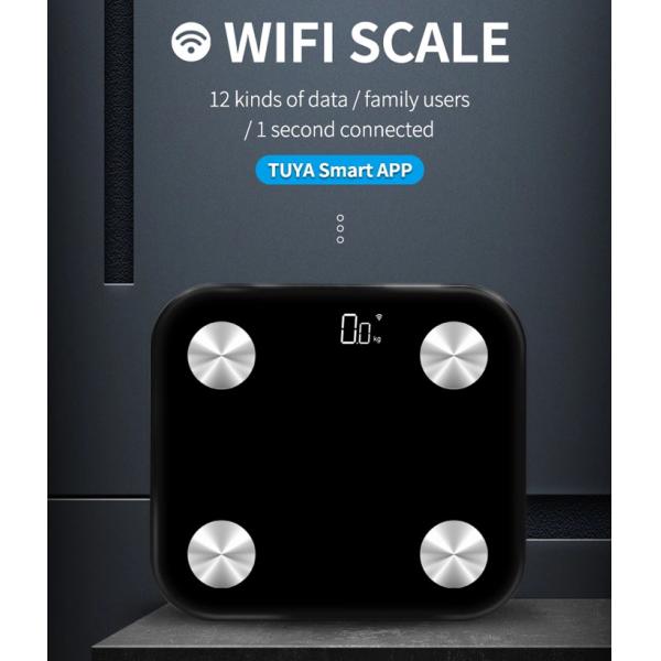 6mm Tempered Glass Platform 396LB WiFi Bathroom Scales