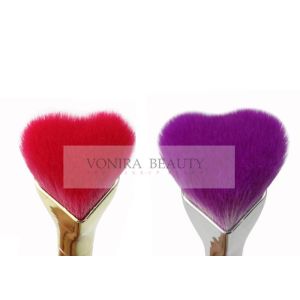 Beautiful Craftsman Handmade Individual Makeup Brushes Heart Shape Foundation