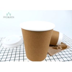 Excellent Insulation Double Paper Cup , Paper Espresso Cups Moisture Proof