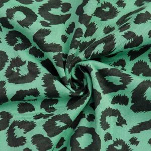 100% Cotton180cm Stretch Knitted Fabric 240gsm Leopard Print Jersey Fabric