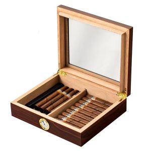 China Piano Paint Cigar Packaging Box Luxury Wood Cigar Gift Box on sale