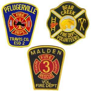 Iron On 3D 100mm Embroidered Fire Marshal Patch Environment Friendly