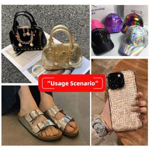 PVC Crocodile Grain Synthetic Leather Fabric Embossed Waterproof Stretch for