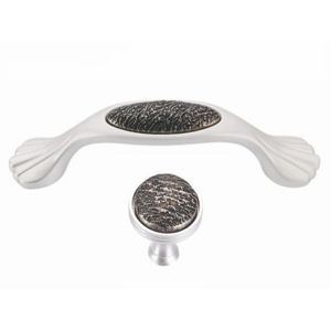 Acrylic Stones Dresser Pulls Crystal Wardrobe Door Knobs Elegant Pearl White