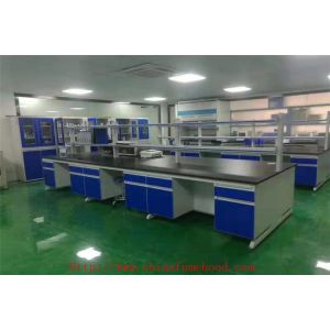 High Temperature Resistance Wood Lab Furniture / Lab Work Bench