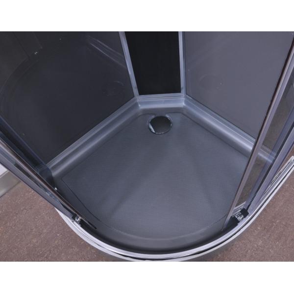 CE Approved Quadrant Shower Cubicles Normal Temperature With Grey Tempered Shelf