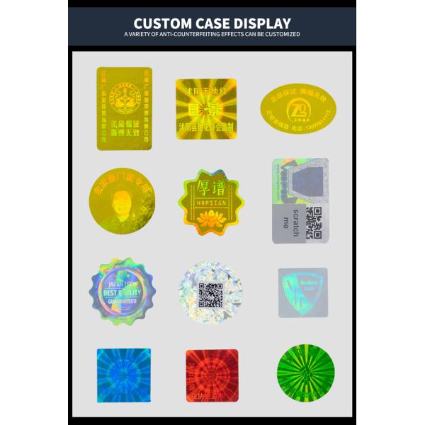 Waterproof custom logo printing laser holographic sticker label sheet