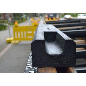 Black Grooved Rubber Rail Pads Customized For Railway Tracks