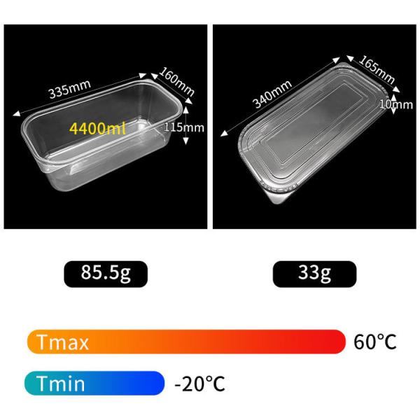 Transparent Disposable PP Plastic Frozen Food Tray 5L Ice Cream Containers
