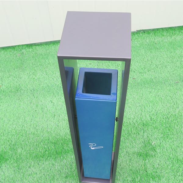 Outdoor Ground Fixing Standing Ashtray Cigarette Bin Butts Dust Bin