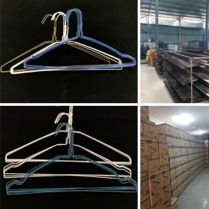 Commercial Metal Wire Suit Hanger Customized Color For Laundry Factory