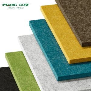 Interior Acoustic Material 12mm Thickness Square Polyester Fiber Panel