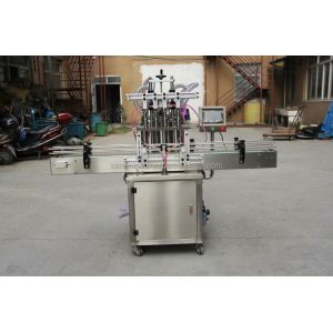 New 4-Nozzle Inline Liquid Filling Machine Automatic Bottle Filler for Beverages