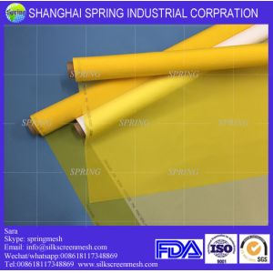 110T-40um(280mesh)Yellow polyester stretch mesh /Polyester Screen Printing Mesh