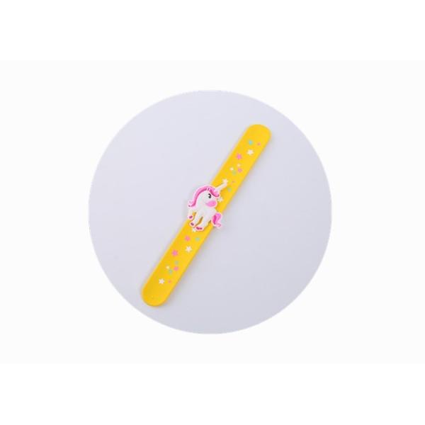 Custom Unicorn slap wristband Children Silicone snap bracelet with star