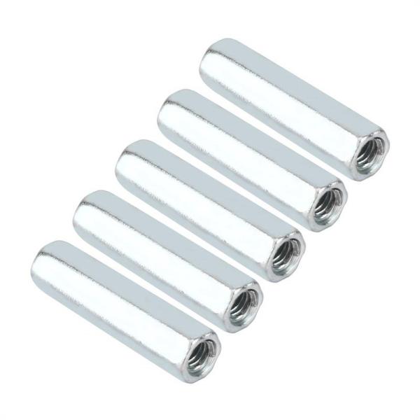 Buy Long Hexagon Threaded Connecting Nut Zinc Plated Stainless Steel at wholesale prices