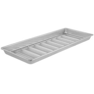 China RK Bakeware China Foodservice NSF 22100 Custom England Glazed Aluminized Steel Hot Dog Bun Pan on sale