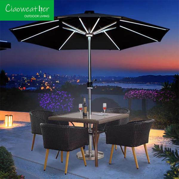 Buy Leisure Facilities Customized Middle Pole Garden Swimming Pool Umbrella for Outdoor Furniture and Customized Color at wholesale prices