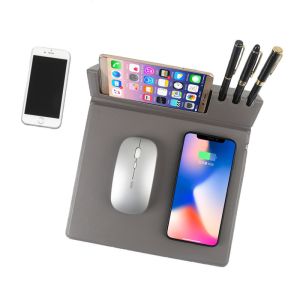 Heatproof Portable Wireless Charger Corporate Gift Multifunctional Mouse Pad