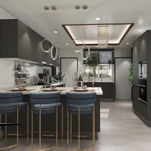 Appliance Modern Kitchen Cabinet With Particle Board & Plywood  Materials