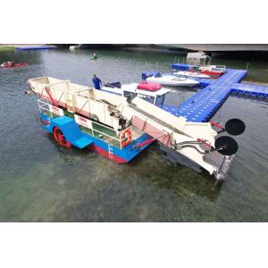 Multi Function 60kw Aquatic Plant Harvester For River Lake Cleaning