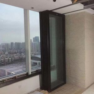 Hanging Bottomless Rail Movable Folding Sound Insulation Glass Partition Wall