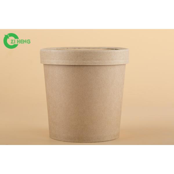 Buy Durable Paper Gelato Cups With Lids , Hot Food Beverage Paper Food Cups 480ml at wholesale prices